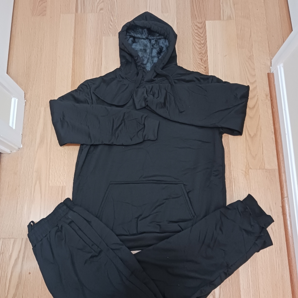 2 Piece Heavy Sweatsuit withfull lining Joggers/Pullover Hoodie size XXL - Picture 2 of 4